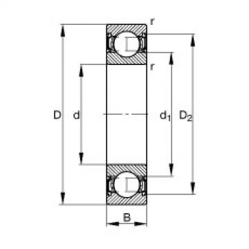 Bearing Original Brand S6004-2RSR  FAG   