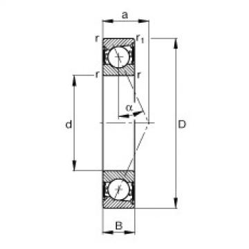 angular contact ball bearing installation B7004-E-2RSD-T-P4S FAG