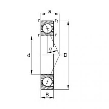 angular contact ball bearing installation B7001-E-T-P4S FAG