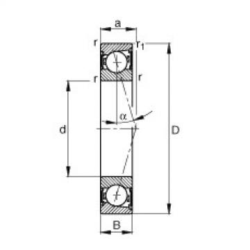 angular contact ball bearing installation B7000-C-2RSD-T-P4S FAG