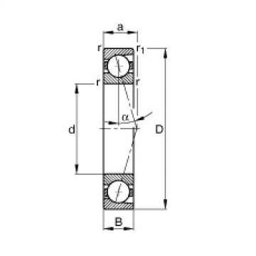 angular contact ball bearing installation B7000-C-T-P4S FAG