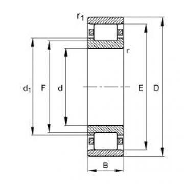 Cylindrical Roller Bearings N208-E-TVP2 FAG