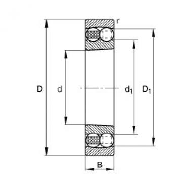 Self-Aligning Ball Bearings 1206-K-TVH-C3 FAG