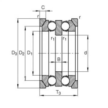 thrust ball bearing applications 54208 + U208 FAG