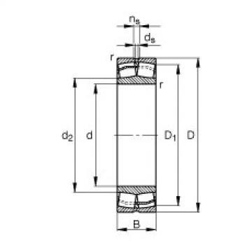 spherical roller bearing axial load 24176-B FAG