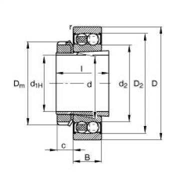 Self-Aligning Ball Bearings 2212-K-2RS-TVH-C3 + H312 FAG