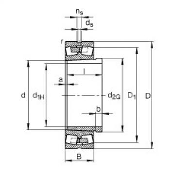 spherical roller bearing axial load 23996-B-K-MB + AH3996-H FAG