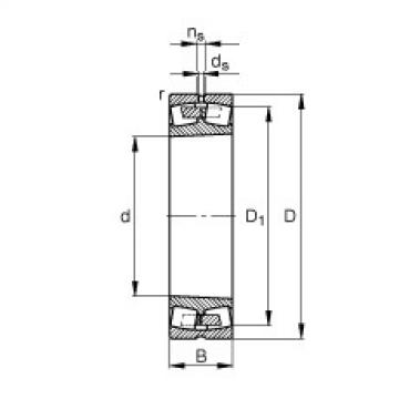 spherical roller bearing axial load 23980-B-K-MB FAG