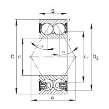 angular contact thrust bearings 3206-BD-2Z-TVH FAG