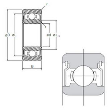 Bearing Original Brand L-1170ZZ  NMB   