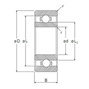 Bearing Original Brand L-1370  NMB   