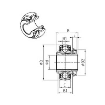 Bearing Original Brand UK206+H  SNR   