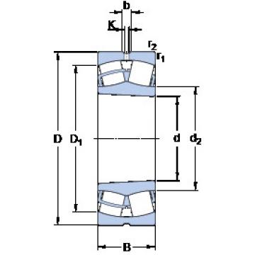 spherical roller bearing axial load 23968 CCK/W33 SKF