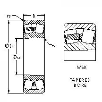 spherical roller bearing axial load 24030MBK30 AST