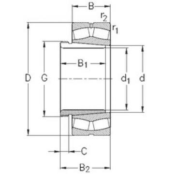 spherical roller bearing axial load 24038-K30-MB-W33+AH24038 NKE