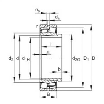 spherical roller bearing axial load 24024-E1-K30 + AH24024 FAG