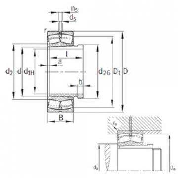 spherical roller bearing axial load 24026-E1-K30+AH+AH24026 FAG