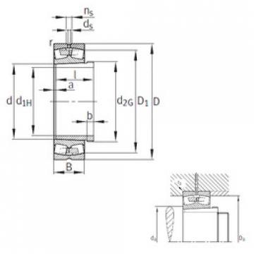 spherical roller bearing axial load 24076-B-K30-MB+AH24076 FAG