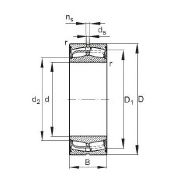 spherical roller bearing axial load 24028-E1-2VSR FAG