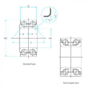 angular contact ball bearing installation DAC3562AWCS35 KOYO