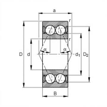 angular contact thrust bearings 3000-B-2RSR-TVH FAG