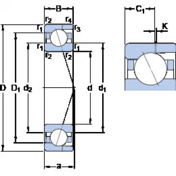 angular contact thrust bearings 7001 CD/P4AH SKF