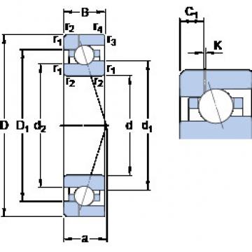 angular contact thrust bearings 7009 CE/HCP4AH1 SKF