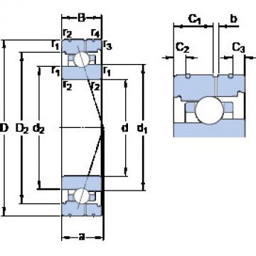 Angular Contact Ball Bearings 71917 ACB/HCP4AL SKF