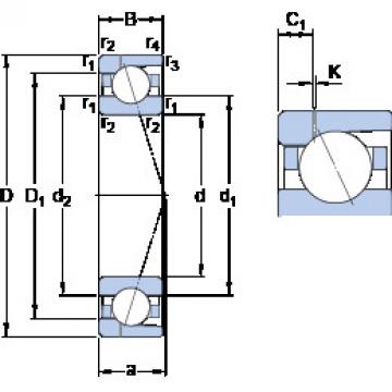 Angular Contact Ball Bearings 71921 CD/HCP4AH1 SKF