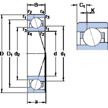 Angular Contact Ball Bearings 71909 ACE/P4AH1 SKF