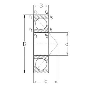 angular contact ball bearing installation 7305-BE-MP NKE