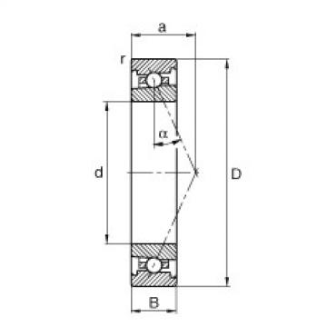 angular contact ball bearing installation HS7018-E-T-P4S FAG