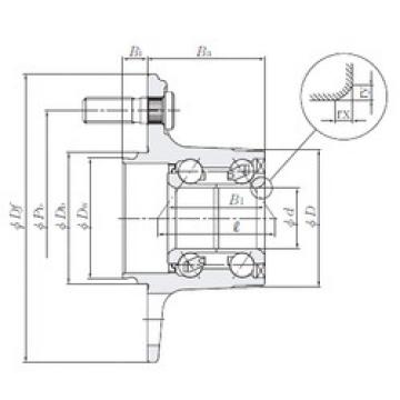 angular contact ball bearing installation HUB002-6 NTN