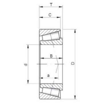 tapered roller dimensions bearings 33013 ISO