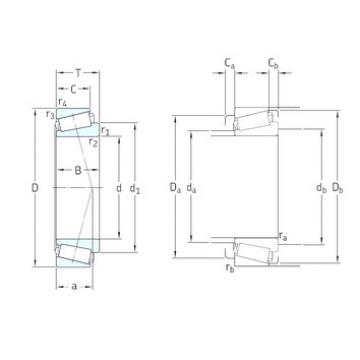 tapered roller bearing axial load T4DB180 SKF