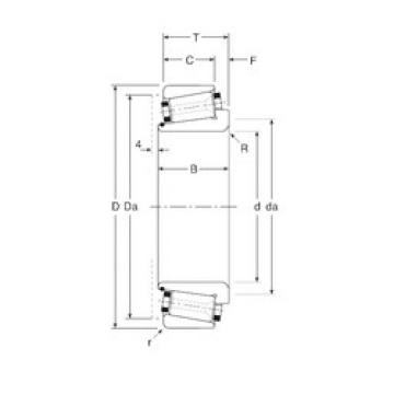 tapered roller dimensions bearings 382254X/382400X Gamet