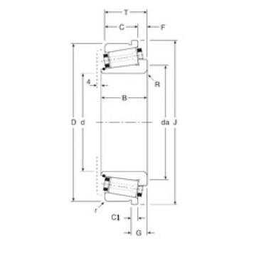 tapered roller dimensions bearings 80033X/80066XC Gamet