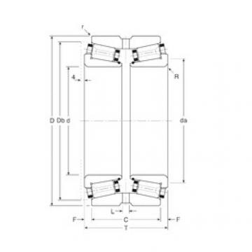 tapered roller dimensions bearings 80030/80068G Gamet