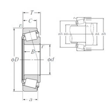 tapered roller dimensions bearings 4T-05066/05185 NTN