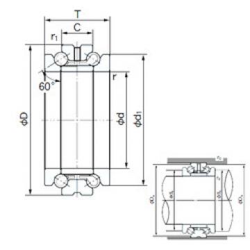 thrust ball bearing applications 109TAD20 NACHI