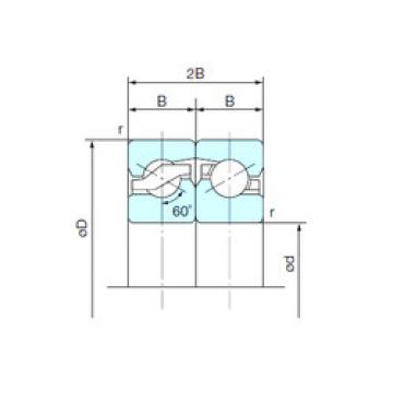 thrust ball bearing applications 25TAB06DF NACHI