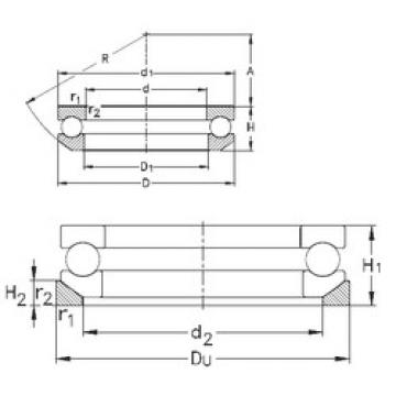 thrust ball bearing applications 53209+U209 NKE