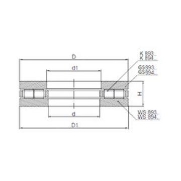 thrust ball images bearings 89313 ISO