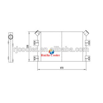 PC300-7 PC360-7 intercooler supplier inter mediate cooler manufacturer