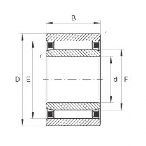 needle roller bearing sleeve NAO35X55X20 INA #1 image