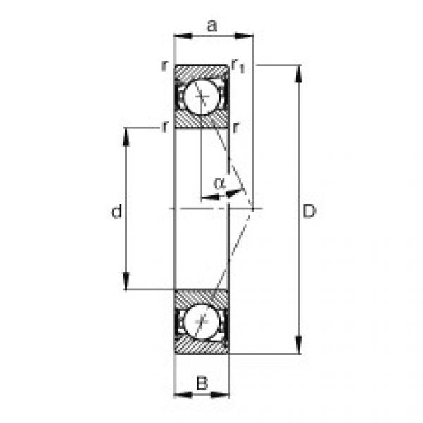 angular contact ball bearing installation B7000-E-2RSD-T-P4S FAG #1 image