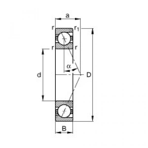 angular contact ball bearing installation B7002-E-T-P4S FAG #1 image