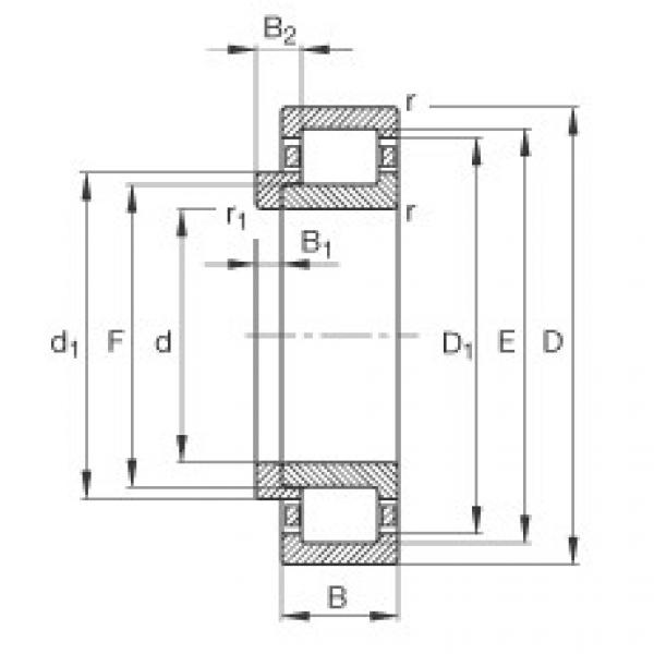 Cylindrical Bearing NJ202-E-TVP2 + HJ202-E FAG #1 image