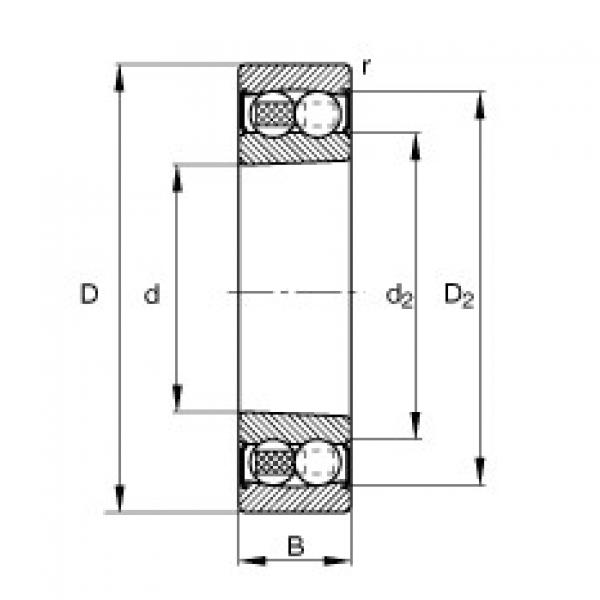 Self-Aligning Ball Bearings 2205-K-2RS-TVH-C3 FAG #1 image