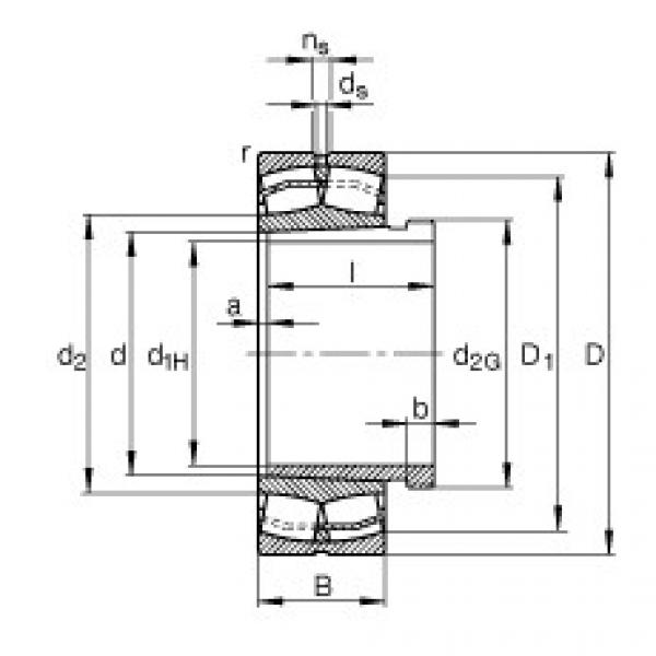 spherical roller bearing axial load 24180-B-K30 + AH24180-H FAG #1 image